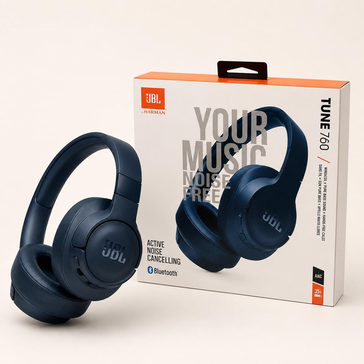 Auriculares Bluetooth 760 con Cancelación de Ruido – Plegables