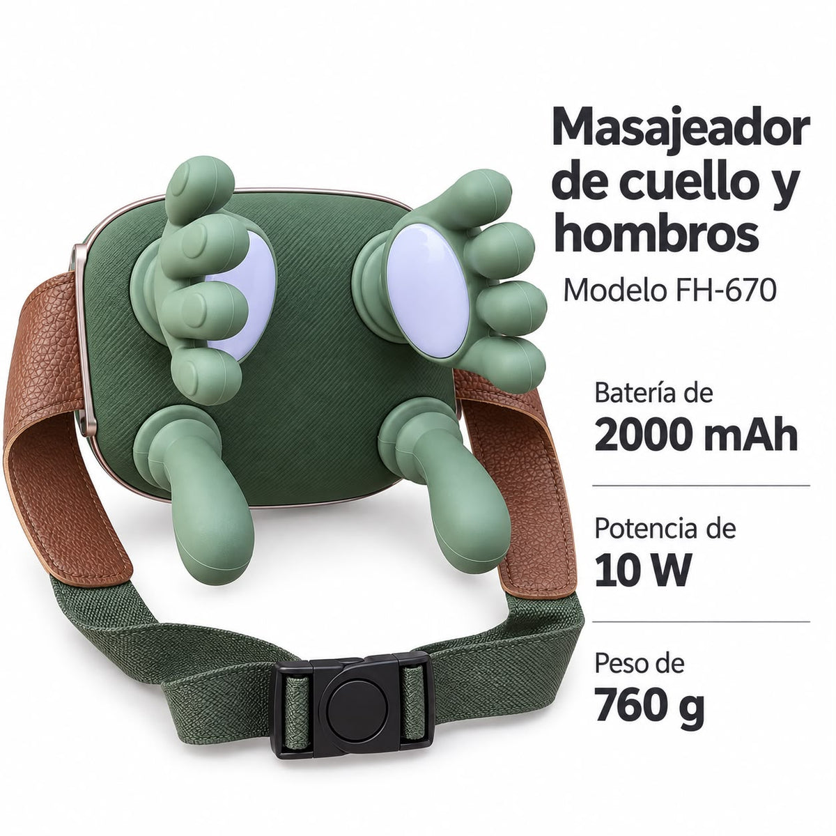 Masajeador Eléctrico para Cuello y Hombros con Calor